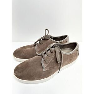 Ecco Shoes Mens Size 5 Collins 2.0 Brown Suede Lace Up Sneakers